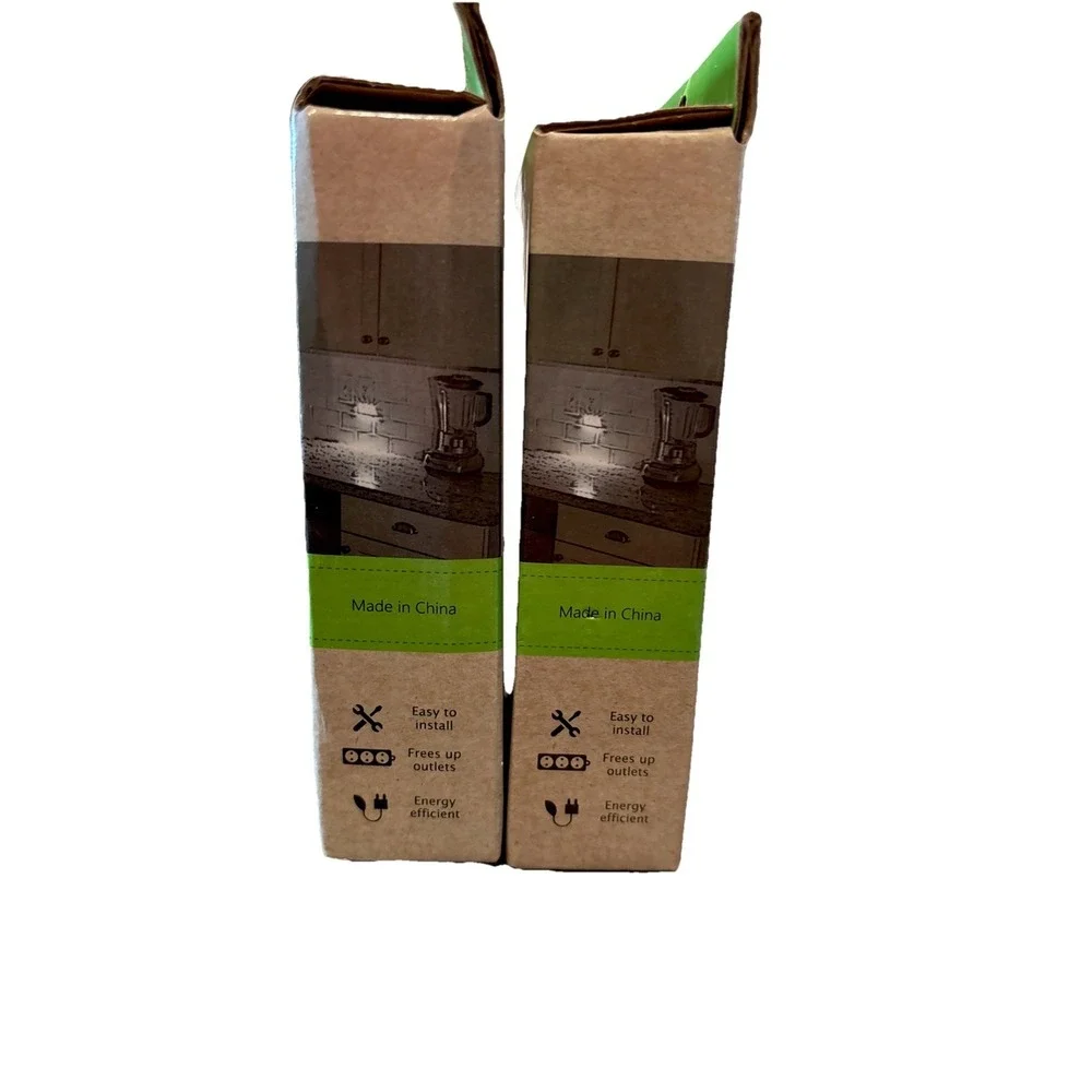 Set Of 2 Duplex Eco PowerPlate LED Nightlights with Sensor • New Sealed Package